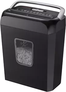 Home Paper Shredder, 6-Sheet Crosscut for Paper & Credit Cards - Picture 1 of 11