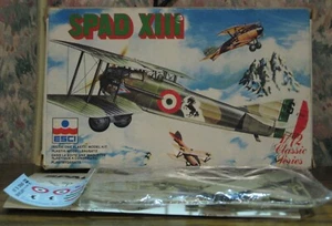 Model Kit - Esci 9018 - Spad XIII Biplane - 1/72 Scale - Unassembled - 1980 Vtg - Picture 1 of 9