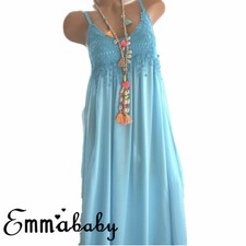 Women's Summer Boho Casual Long Maxi Evening Party Cocktail Beach Dress Sundress