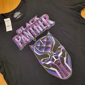 Marvel Black Panther T-Shirt Mens XL Short Sleeve Black NEW - Picture 1 of 18