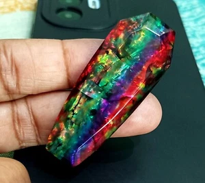 59,25 Ct Natürlicher Ammolith Opal-ähnlich Bio Fancy Doublet lose selten EDELSTEIN - Bild 1 von 11