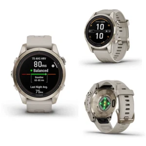 Reloj inteligente deportivo Garmin Fenix 7S PRO 42 m zafiro solar GPS dorado suave/arena ligera - Imagen 1 de 10
