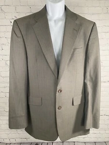 Alexandre London Savile Row Gray Super 80’s Wool 2 Button Blazer Jacket 40L - Picture 1 of 12