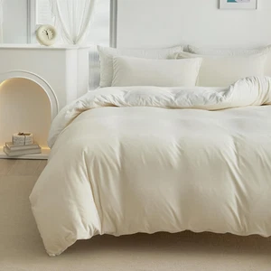 Samt Flanell Bettbezug Set King Size, 3-teilig Ultraweich Flauschig Warm Luxus - Bild 1 von 8