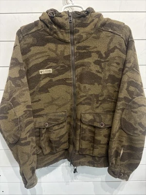 Vintage Columbia Sportswear GALLATIN Wool Jacket Camo Hunting Shirt Mens Large - Image 1 of 4