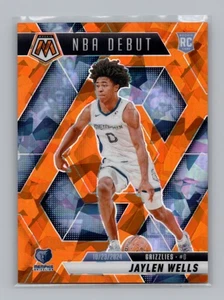 2024-25 Mosaic NBA #260 Jaylen Wells RC Debutto Orange Ice /49 Memphis Grizzlies - Foto 1 di 2
