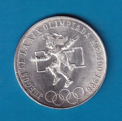 1968 Mexico 25 Pesos (KM-479.1) .5208 ASW Silver!!! [Mexico City Olympics] - Image 1 of 2