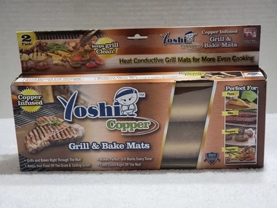 NUEVO 2 ALFOMBRILLAS YOASI PARRILLA Y HORNEAR CONDUCTORAS DE CALOR MANTIENE LOS ALIMENTOS FUERA DE LA REJILLA Foto 1 de 4