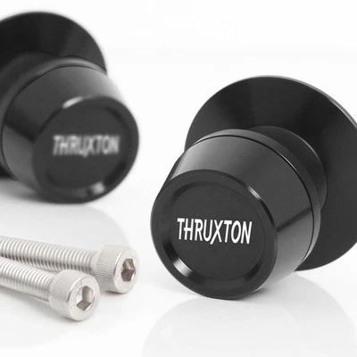 Carretes basculantes CNC M8 negros S-Fight para Triumph Thruxton 1200R 2016-19 17 18 Foto 1 de 4