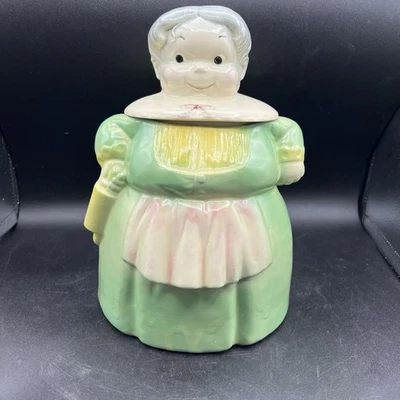 Vintage BRUSH POTTERY, Granny with Rolling Pin Cookie Jar - Image 1 of 4