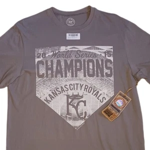 '47 Kansas City Royals World Series Champs Herren Medium T-Shirt grau kurzarm - Bild 1 von 6