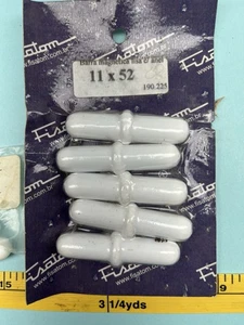 Lot of 5) 11x52mm Fisaton PTFE Magnetic Stirrer Mixer, Stirring Bar w/ Spin Ring - Picture 1 of 3