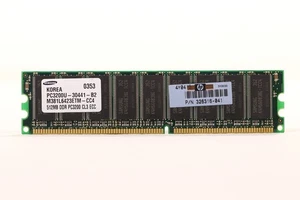 Samsung 512MB PC-3200 DDR-400 ECC Unbuffered Server Memory P/N: M381L6423ETM-CC4 - Picture 1 of 2