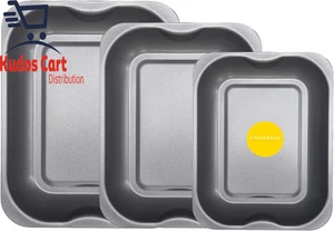 Non-Stick Roasting Tins Set of 3 Baking Tray Small Medium Large Oven Dishwasher - Picture 1 of 5