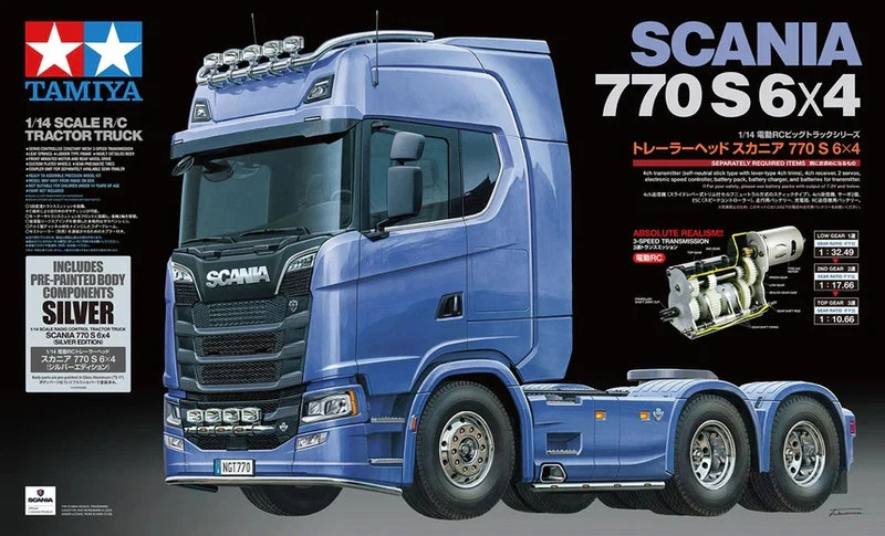 TAMIYA 56373 R7C SCANIA 770 S 6X4 SILVER EDITION - Immagine 1 di 2