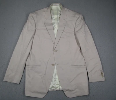 Versace Classic Suit Mens 52R Beige Wool Silk Blend 2 Button Jacket Pants - Image 1 of 4