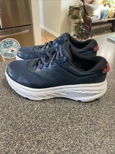 Herren Hoka One One Bondi L Leder Marine Schuhe Größe 9 Damen 10 - Bild 1 von 9