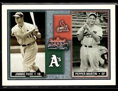 2002 Fleer Fall Classic #34 RF Jimmie Foxx / Pepper Martin Rival Factions 3801M - Image 1 of 2