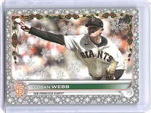 2022 Topps Holiday Metallic Snowflake Logan Webb San Francisco Giants #HW144 - Picture 1 of 2
