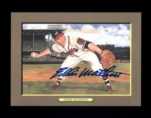 Eddie Mathews PSA DNA Signed Perez Steele Great Moments Postcard Autograph - Picture 1 of 2