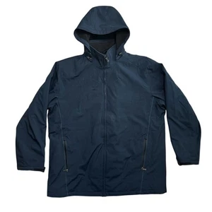 Weatherproof Navy Blue Long Rain Coat with Double Zippers XXL - Picture 1 of 6