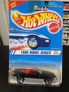 Hot Wheels Mercedes 1995 vinyage blue card Doors open error card - Picture 1 of 3