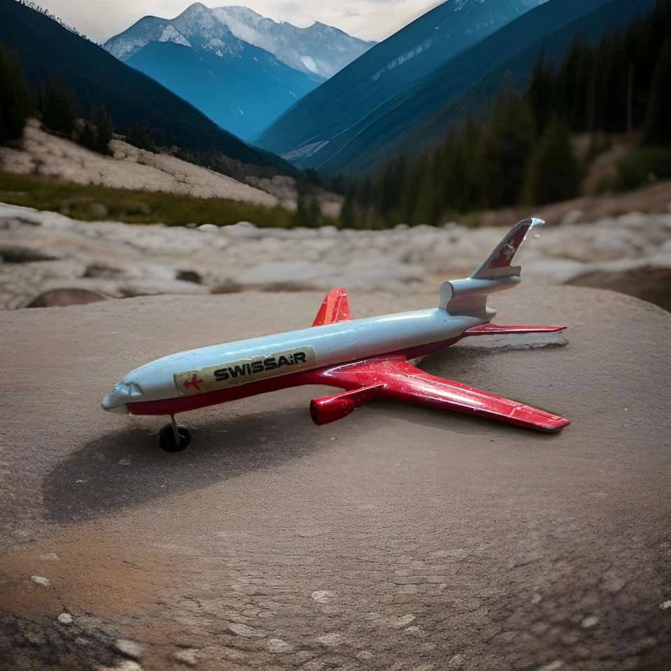 Avión Lesney Matchbox SB13 1975 rojo blanco McDonnell Douglas DC-10 Swissair usado  Foto 1 de 4