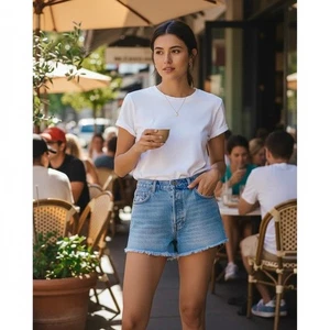 REFORMATION Jeans Denim Cut-Off Shorts Button Fly Colorado ausgefranst Größe 25 - Bild 1 von 11