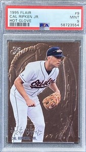 CAL RIPKEN 1995 Flair Hot Gloves #9 PSA 9 MINT HOF