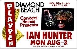 IAN HUNTER 1981 CONCERT POSTER Playpen Club Diamond Beach NJ GIG POSTER - Picture 1 of 3