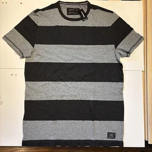 Express Wide Rugby Stripe Slub Crew Neck Tee Size Medium NWT - Picture 1 of 4