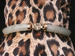 Impresionante pulsera de jade japonés de oro amarillo 14k ¡haz una oferta! #269 - Imagen 1 de 9