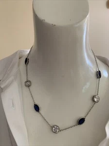 NWOT Carolee Silver Tone Crystal Necklace JD730 - Picture 1 of 5