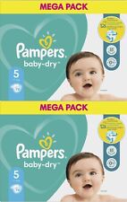 Pampers Lot 152 Couches Pampers baby-dry Taille 5 de 11 à 16kg Mega Pack