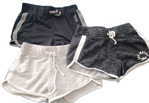 🌸 Girl's Justice 8 Gray & Black Dolphin Shorts Lot Athletic M 7/8 Logo Set 3 Pr - Picture 1 of 13