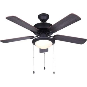 Cutler 42" Ceiling Fan with Light - Reversible Blades, Matte Black - Picture 1 of 8