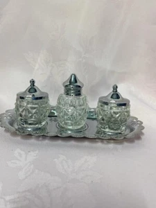 Art Deco Celtic Quality Plate Made in England Condiment set with Tray ✅ 1006 - Picture 1 of 12