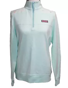 Vineyard Vines Shep quarter 1/4 zip long sleeve Pullover Whale Pale Green S VGC - Picture 1 of 5