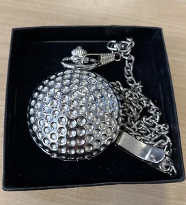 Majestron Men's Pocket Watch Silver Golf Ball Design - Picture 1 of 4
