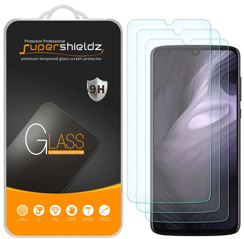 3X Supershieldz Tempered Glass Screen Protector Saver for Motorola Moto Z4 Play