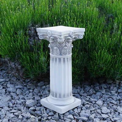 Base 17 x 17 cm piedistallo colonna in pietra 45 cm 16,5 kg grigio cemento bianco antigelo