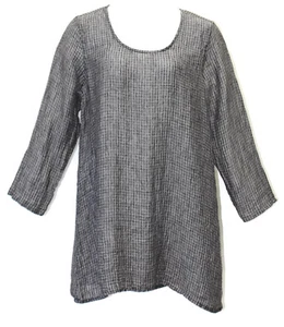 Flachs Designs Social Tunika Neu mit Etikett * Leinen Gaze * Rabe Größe L - Bild 1 von 5