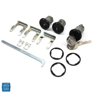 1962-1994 GM Cars Black Door & Trunk Lock Kit Later Keys 135B - Picture 1 of 1