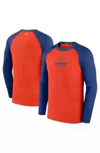 NIKE NEW YORK METS MLB DRI-FIT MLB AUTHENTIC PERFORMANCE RAGLAN LS SHIRT NWT - Picture 1 of 5