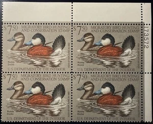 RW48 1981 Plate Block - US Federal Duck Stamp - Mint OG NH - Picture 1 of 1