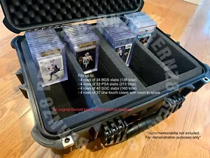Extra Large (XL) Black IP65 Waterproof Storage Travel Case for Graded Card Slabs - Picture 1 of 10