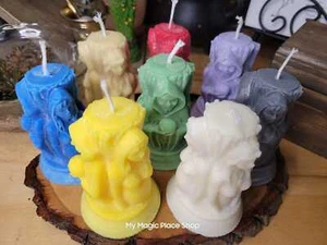Handgefertigte Göttin Kerze: Triple Moon Palm Wax, unparfümiert - Bild 1 von 18