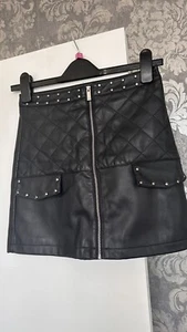 River Island Girls A-line Leather Skirt - Picture 1 of 3