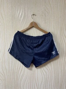 1980s 1990s ADIDAS VINTAGE SHORTS FOOTBALL SOCCER RUNNING sz M MEN BLACK  - Picture 1 of 17