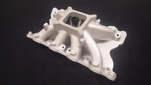 FORD CLEVELAND 2V AND 4V INTAKE MANIFOLD SINGLE PLANE HIRISE SATIN 8503 - Picture 1 of 3